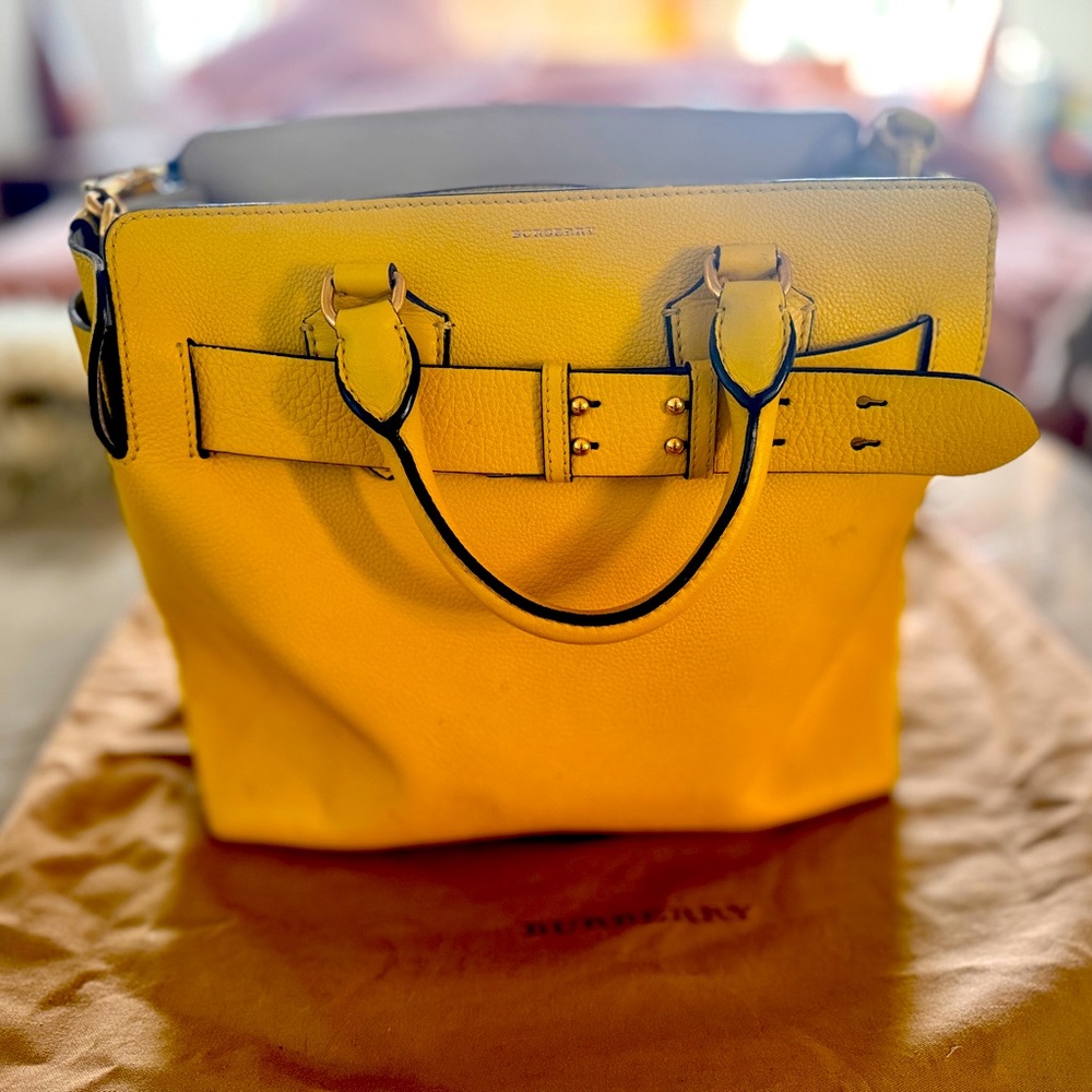 Burberry Marais Calfskin Medium Belt Bag Bright Larch Yellow